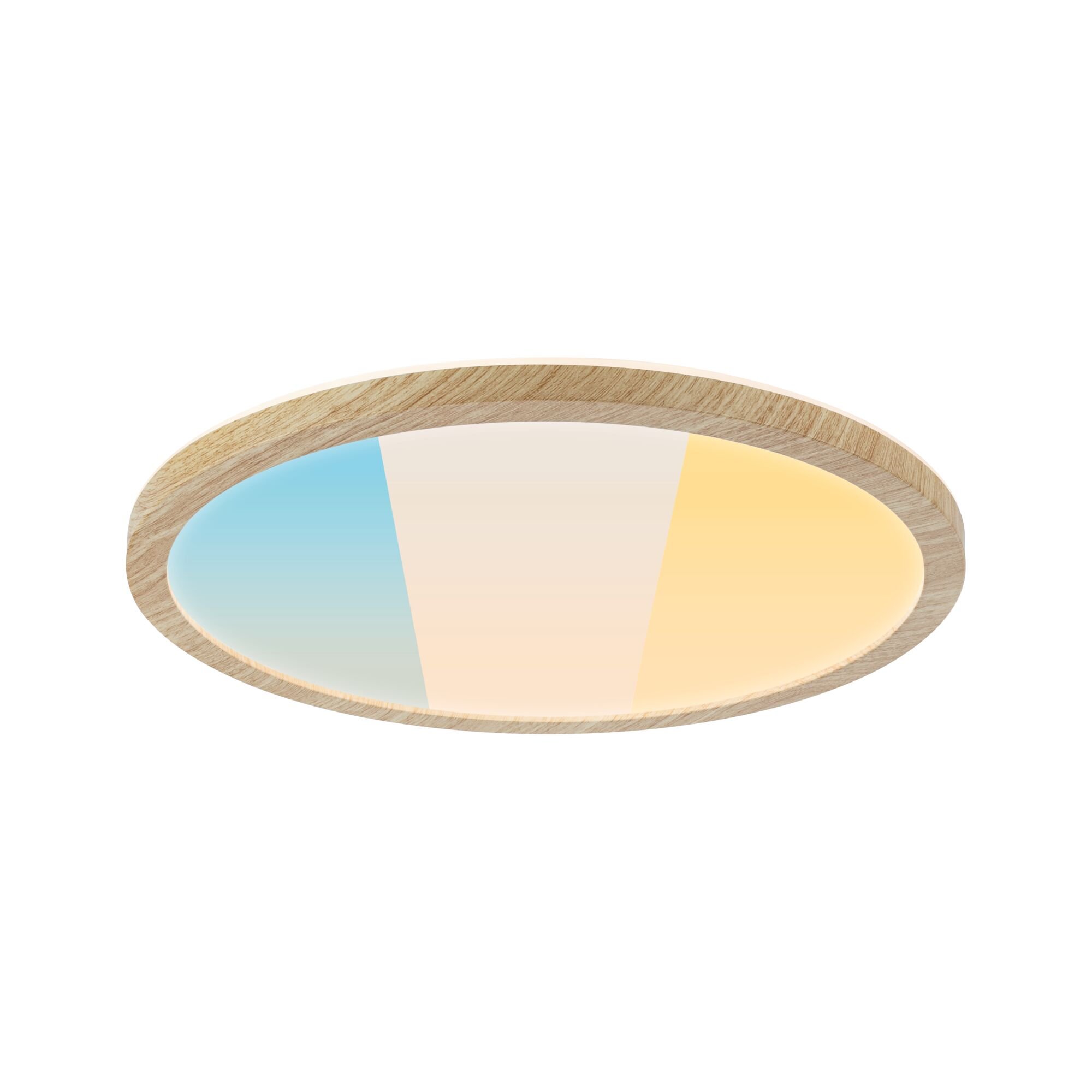 P 71277 LED Panel Atria Shine IP44 kruhové 298mm 14,8W 3000 - 6500K design dřevo - PAULMANN