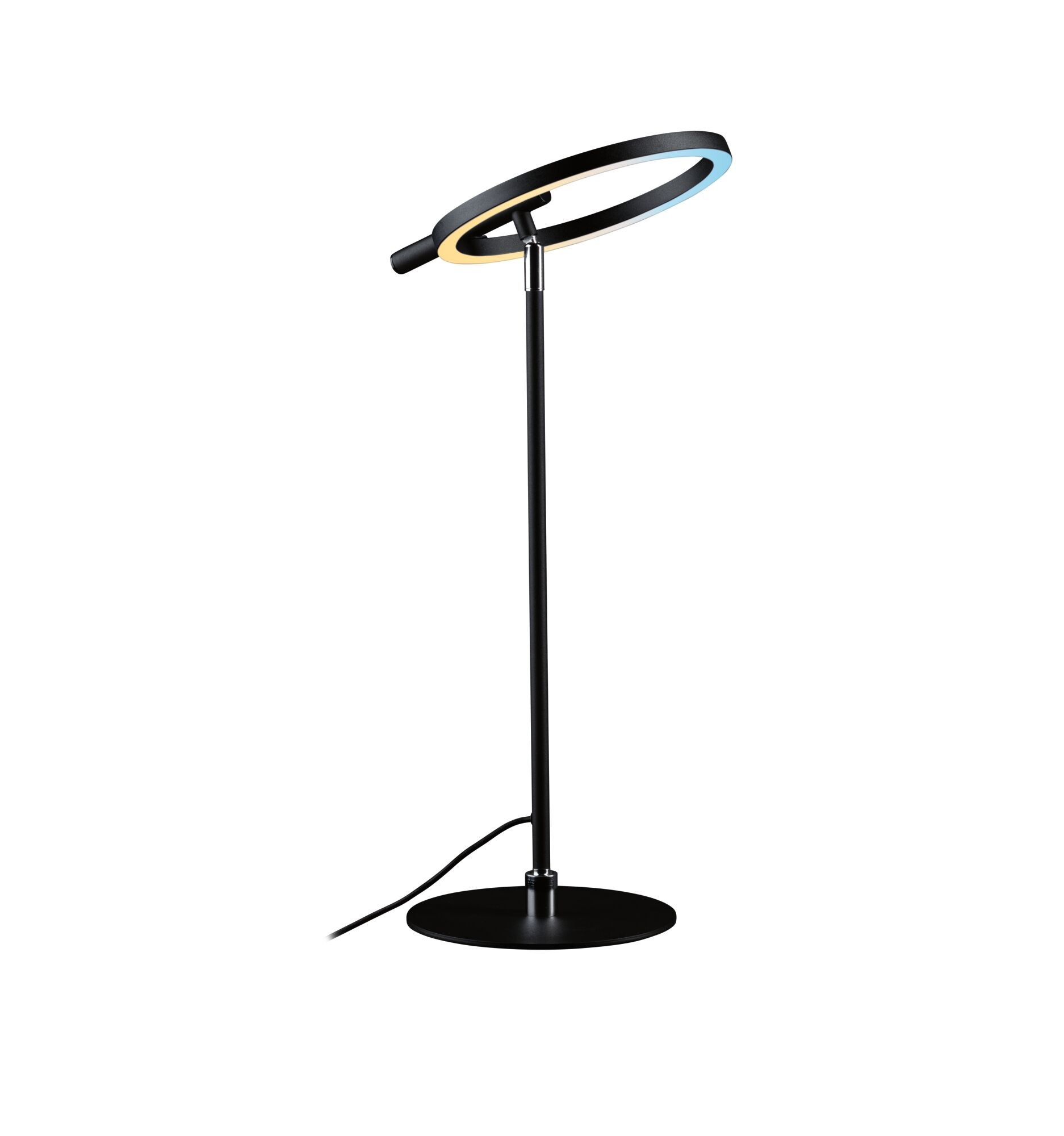 P 71280 LED stolní lampa na psací stůl Odila měnitelná bílá 10,4W černá mat, chrom - PAULMANN