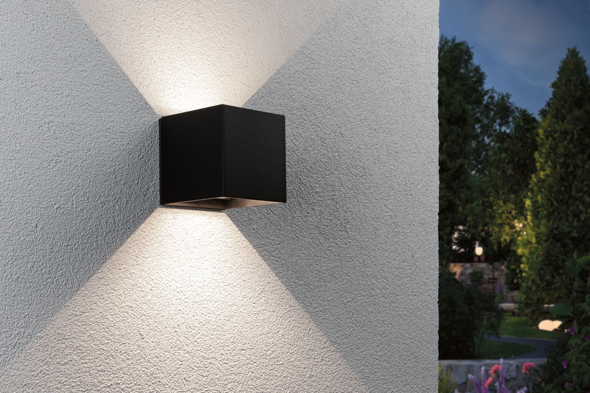 P 71282 LED nabíjecí nástěnné svítidlo Nyara IP44 3000K 100x100mm 2x1W černá - PAULMANN (obrázek 6)