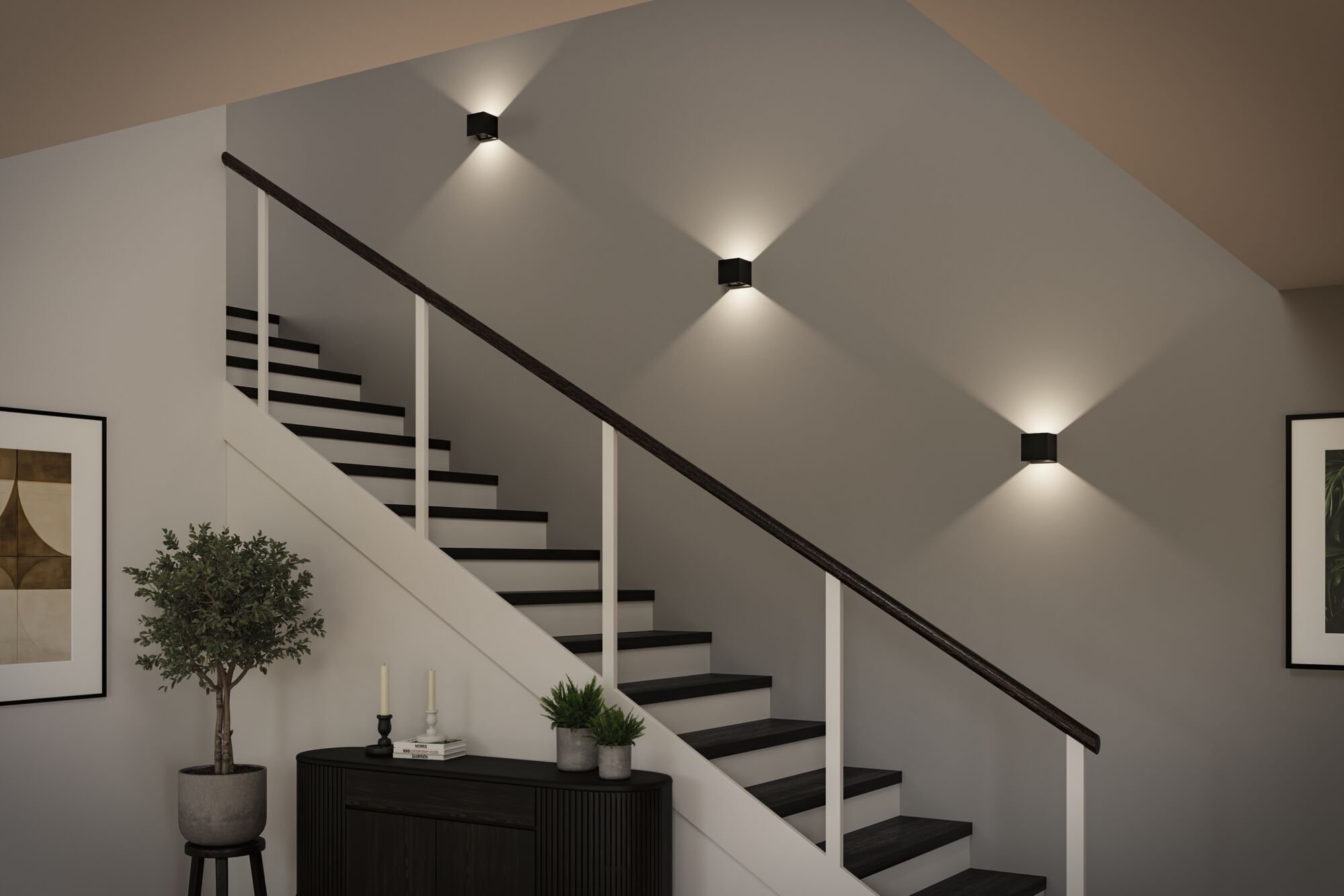 P 71282 LED nabíjecí nástěnné svítidlo Nyara IP44 3000K 100x100mm 2x1W černá - PAULMANN (obrázek 7)