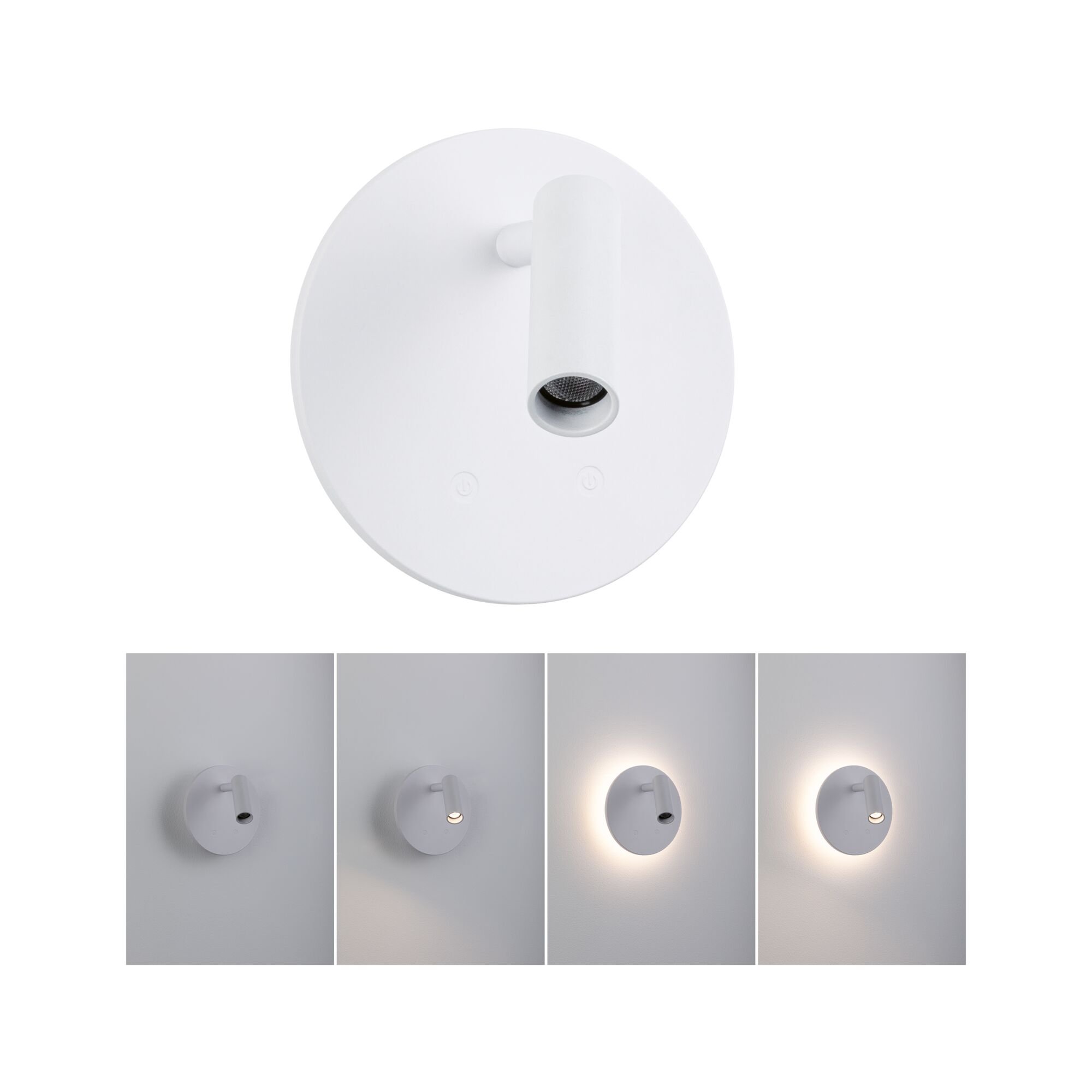 P 71287 LED nabíjecí nástěnné svítidlo Kiora 2700K / 3,7V 0,6W / 0,7W stmívatelné bílá - PAULMANN