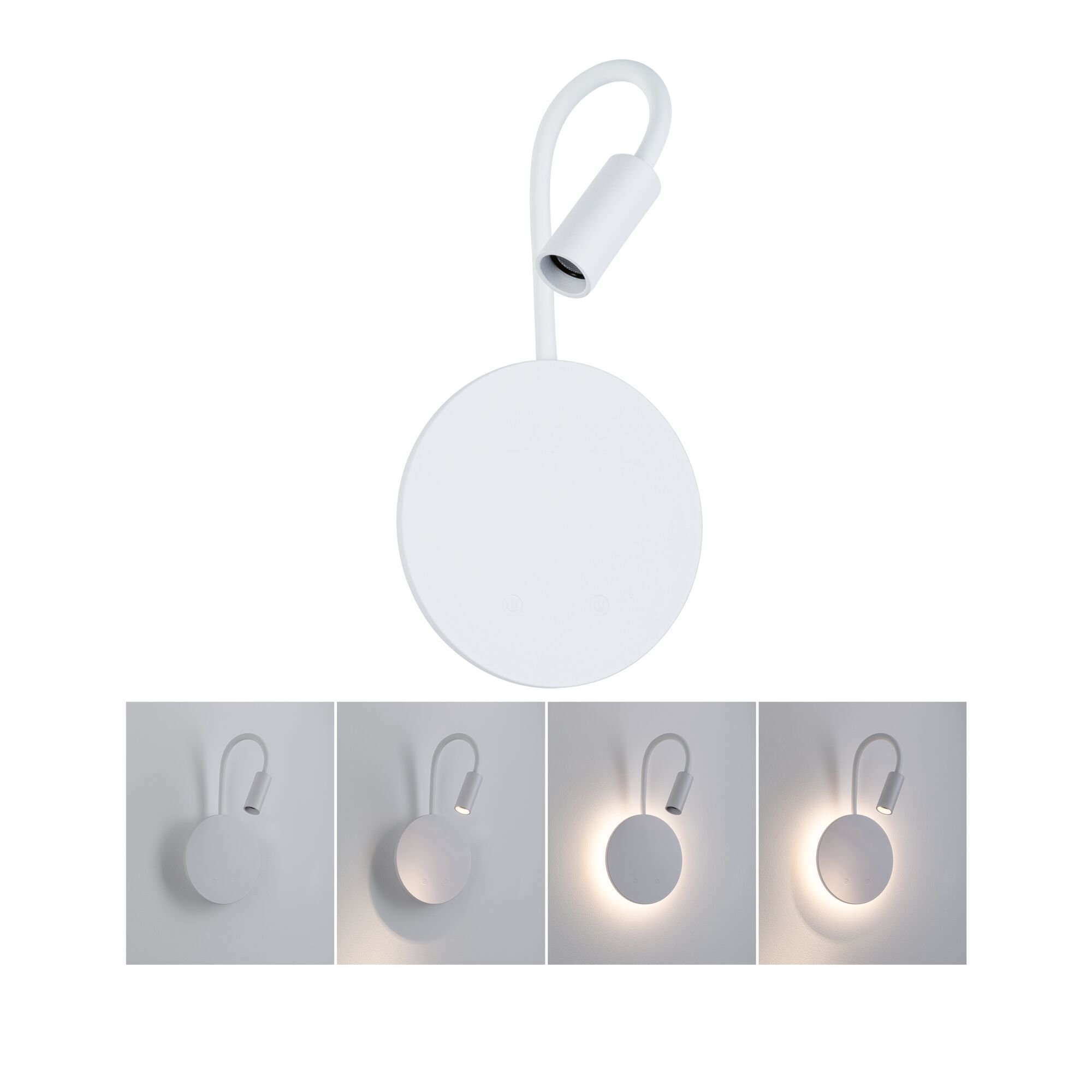 P 71289 LED nabíjecí nástěnné svítidlo Miora 2700K / 3,7V 0,6W / 0,7W stmívatelné bílá - PAULMANN