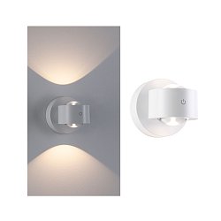 Obrázek pro produkt LED nabíjecí nástěnné svítidlo Zorik IP44 stmívatelné 2700K 100mm 2x1,1W bílá - PAULMANN