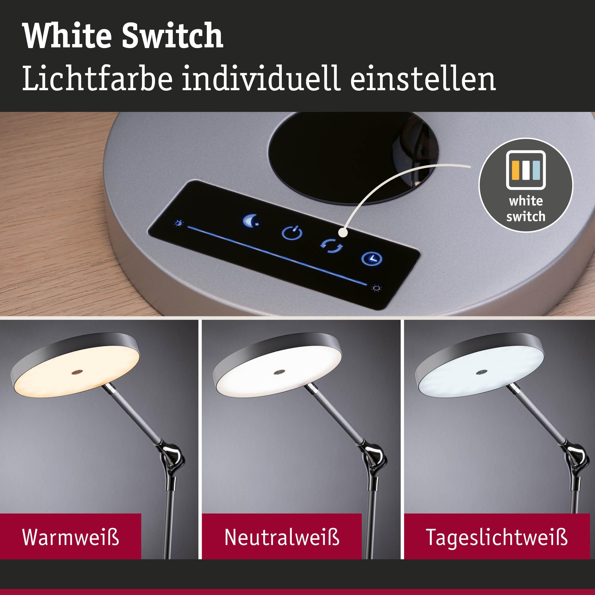 P 78014 LED stolní lampa na psací stůl Numis CCT 11W stříbrná - PAULMANN (obrázek 4)