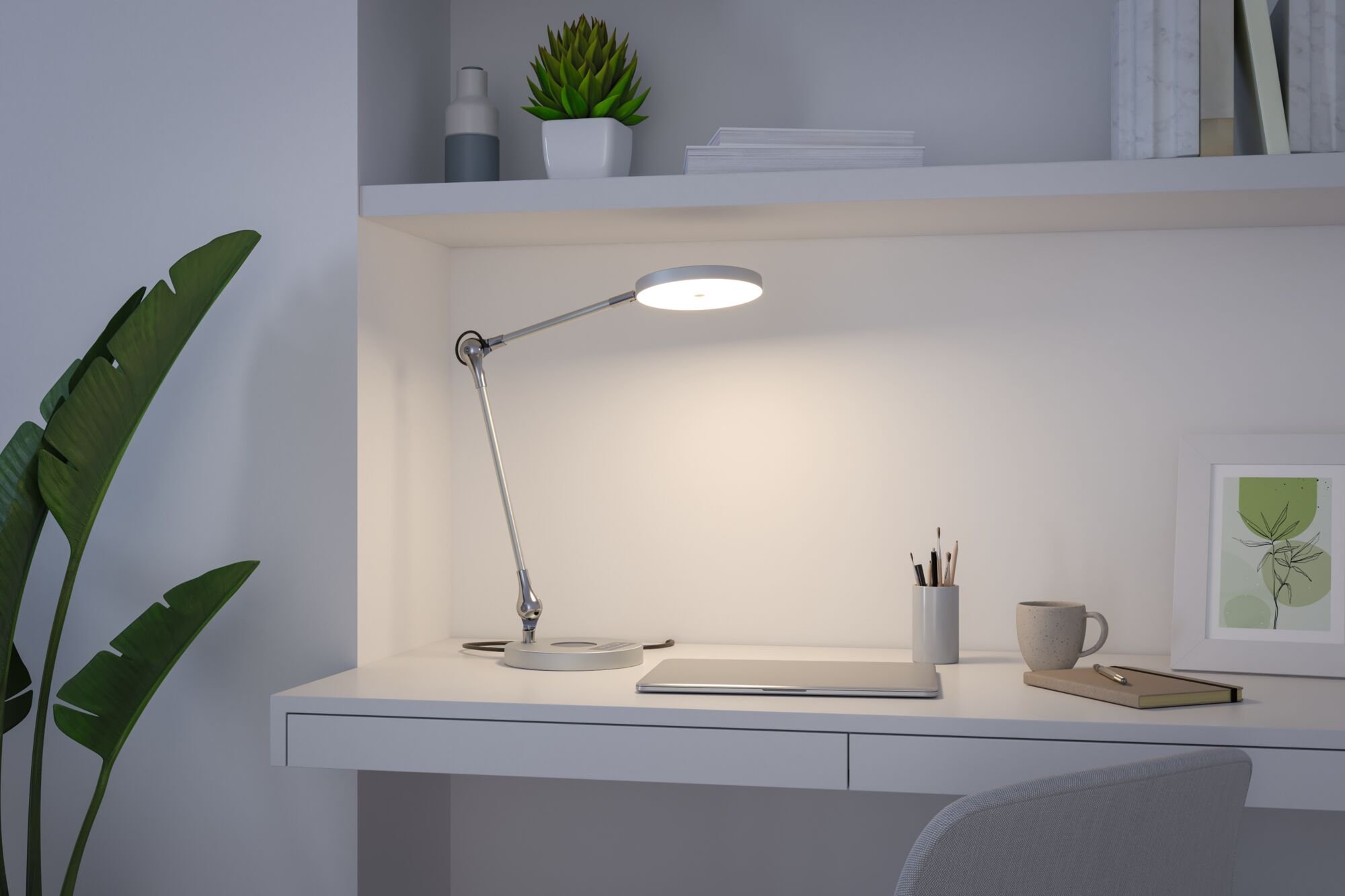 P 78014 LED stolní lampa na psací stůl Numis CCT 11W stříbrná - PAULMANN (obrázek 5)