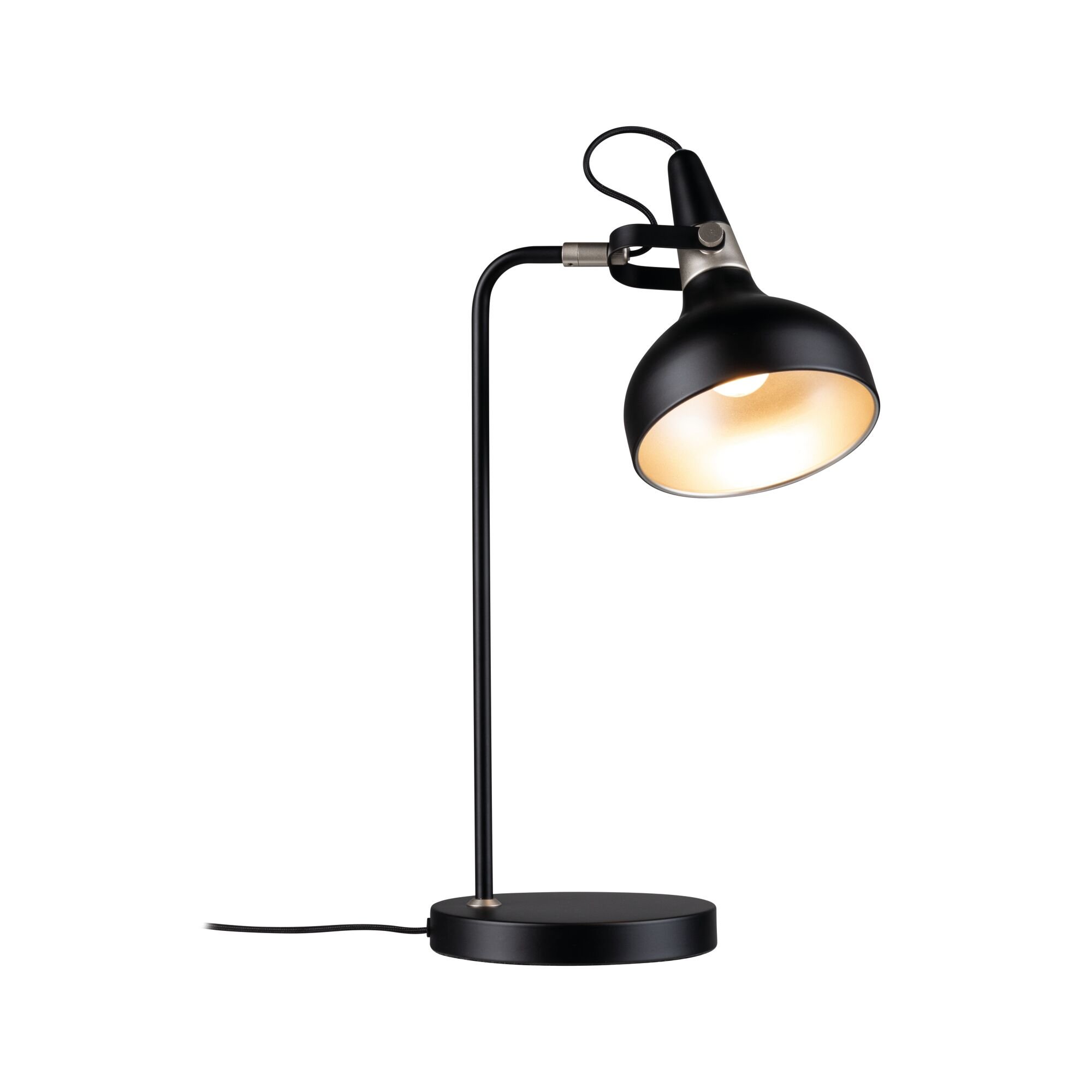 P 78479 Stolní lampa Juna E14 max. 20W černá mat, šampaň kov - PAULMANN