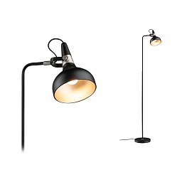 Obrázek pro produkt Stojací svítidlo Juna E14 max. 20W černá mat/šampaň kov - PAULMANN