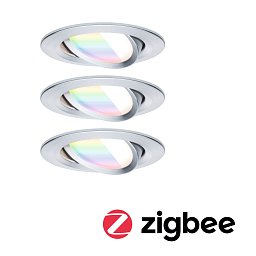 Obrázek pro produkt LED vestavné svítidlo Nova Coin kruhové 84mm 50° RGBW+ 3x6W 230V hliník broušený hliník - PAULMANN