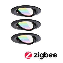 Obrázek pro produkt LED vestavné svítidlo Nova Coin kruhové 84mm 50° RGBW+ 3x6W 230V černá mat hliník - PAULMANN