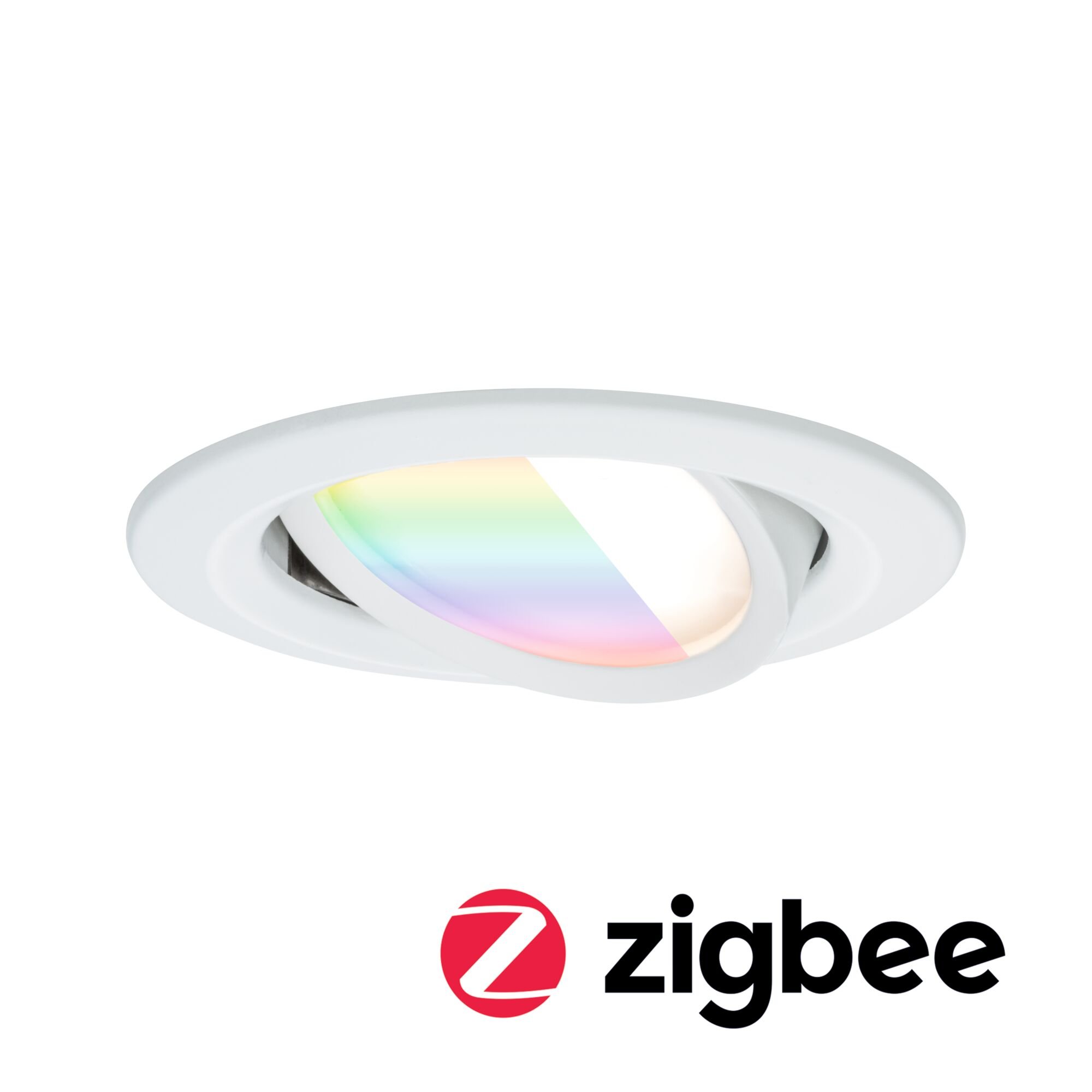 P 92438 LED vestavné svítidlo Nova Coin kruhové 84mm 50° RGBW+ 6W 230V bílá mat hliník - PAULMANN