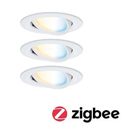 Obrázek pro produkt LED vestavné svítidlo Nova Coin kruhové 84mm 50° měnitelná bílá 3x6W 230V bílá mat hliník - PAULMANN