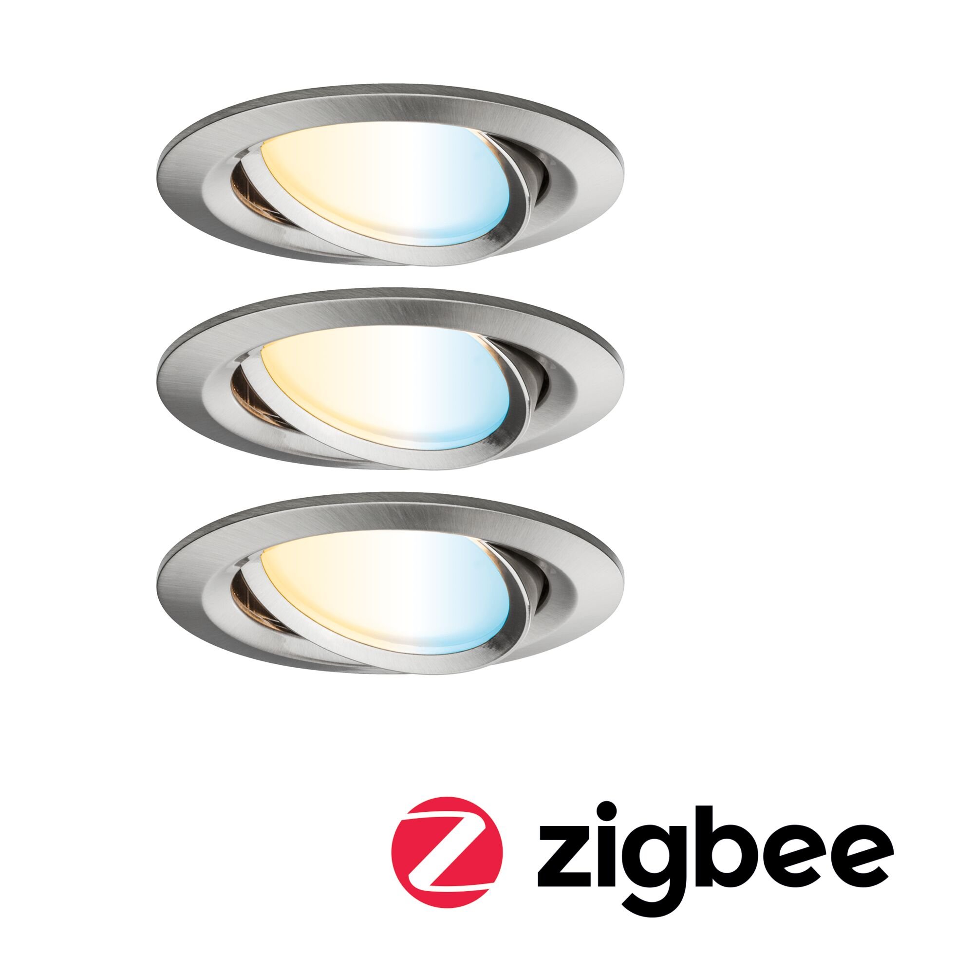 P 92441 LED vestavné svítidlo Nova Coin kruhové 84mm 50° měnitelná bílá 3x6W 230V kov kartáčovaný hliník - PAULMANN