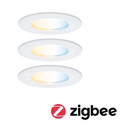 Obrázek pro produkt LED vestavné svítidlo Nova Coin IP44 kruhové 78mm měnitelná bílá 3x6W 230V bílá mat hliník - PAULMANN