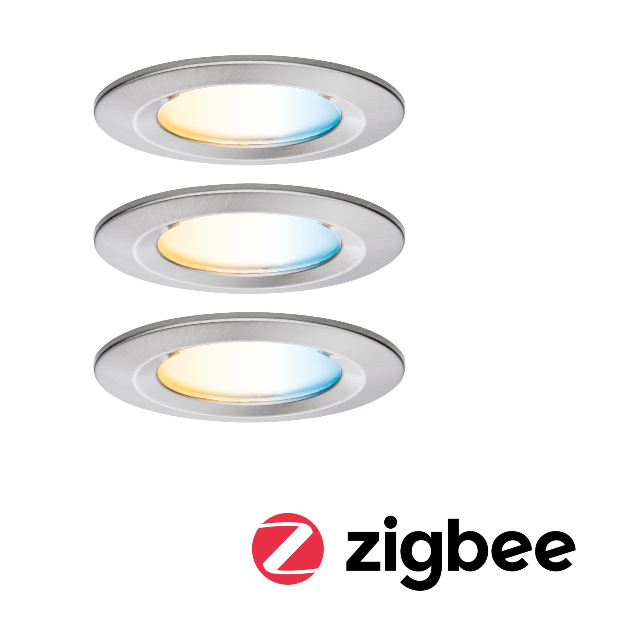 P 92443 LED vestavné svítidlo Nova Coin IP44 kruhové 78mm měnitelná bílá 3x6W 230V kov kartáčovaný hliník - PAULMANN