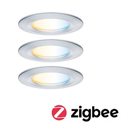 Obrázek pro produkt LED vestavné svítidlo Nova Coin IP44 kruhové 78mm měnitelná bílá 3x6W 230V hliník broušený hliník - PAULMANN