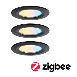 Obrázek pro produkt LED vestavné svítidlo Nova Coin IP44 kruhové 78mm měnitelná bílá 3x6W 230V černá mat hliník - PAULMANN