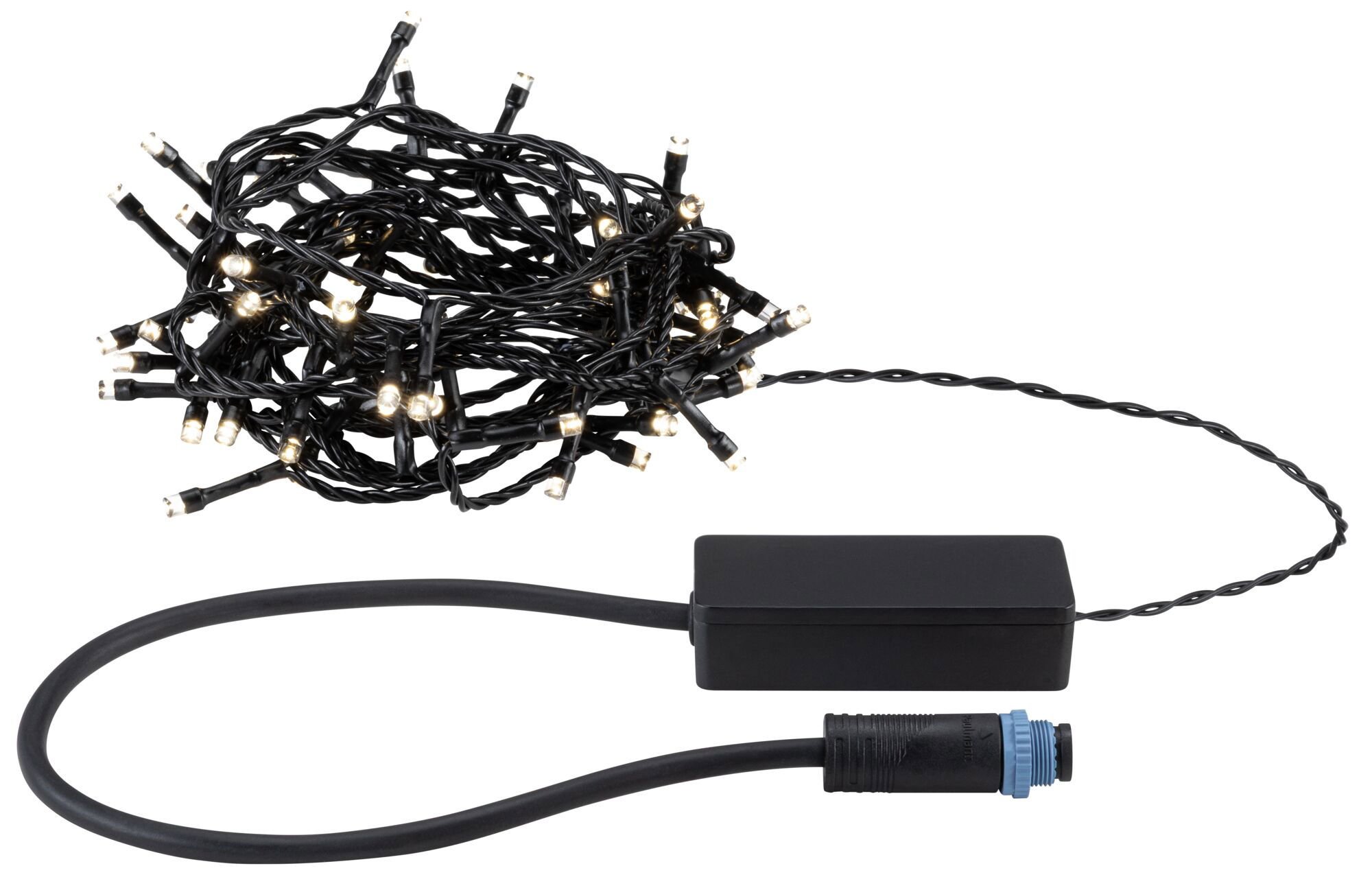 P 94640 Plug & Shine LED světelný řetěz Yuna teplá bílá 7,4m IP44 1,3W černá - PAULMANN