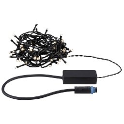 Obrázek pro produkt Plug & Shine LED světelný řetěz Yuna teplá bílá 7,4m IP44 1,3W černá - PAULMANN