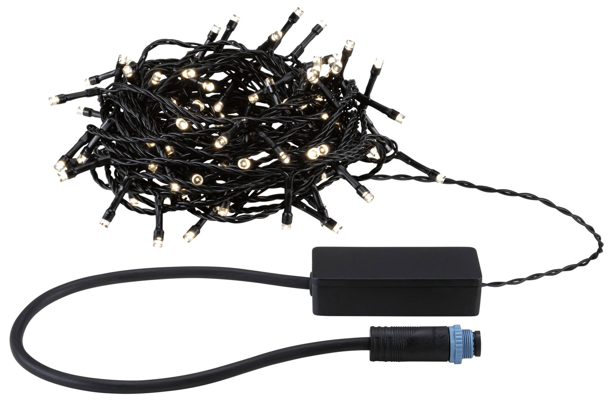 P 94641 Plug & Shine LED světelný řetěz Yuna teplá bílá 12,4m IP44 2,5W černá - PAULMANN