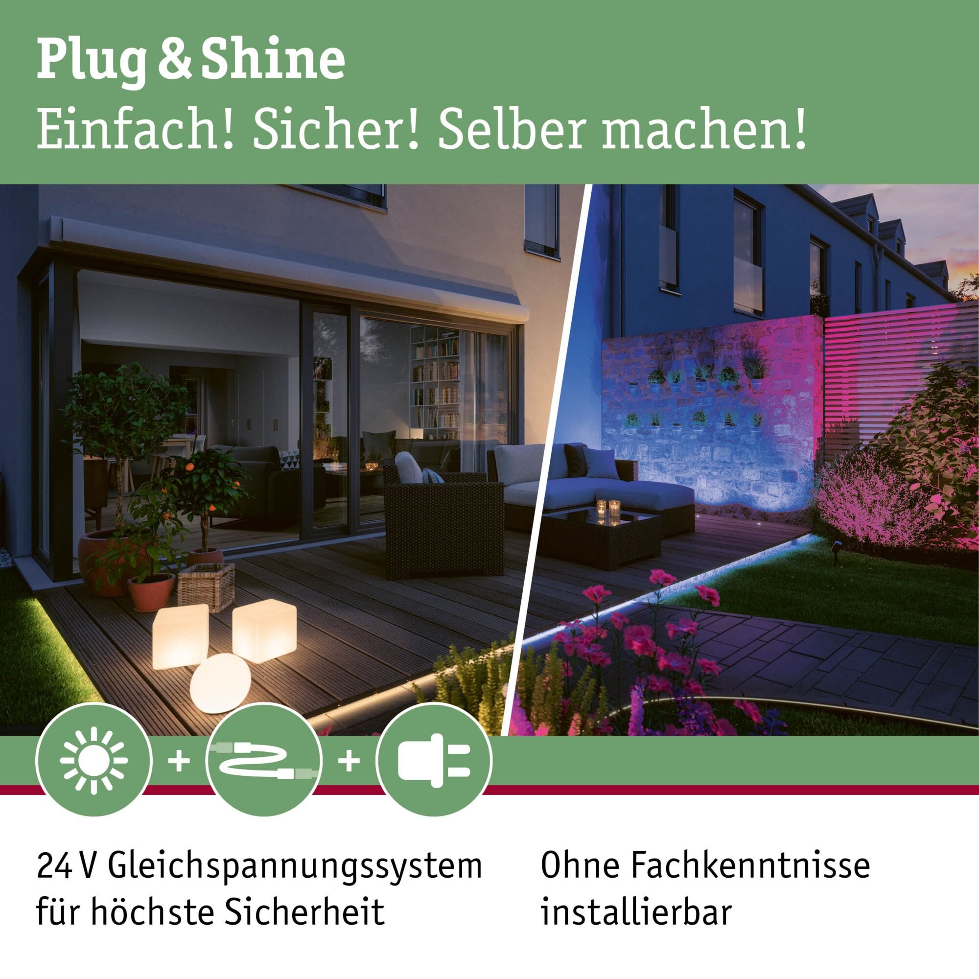 P 94912 Plug & Shine LED světelný řetěz Naima prodlužovací sada IP67 3000K 3x1W 1,71m černá - PAULMANN (obrázek 14)