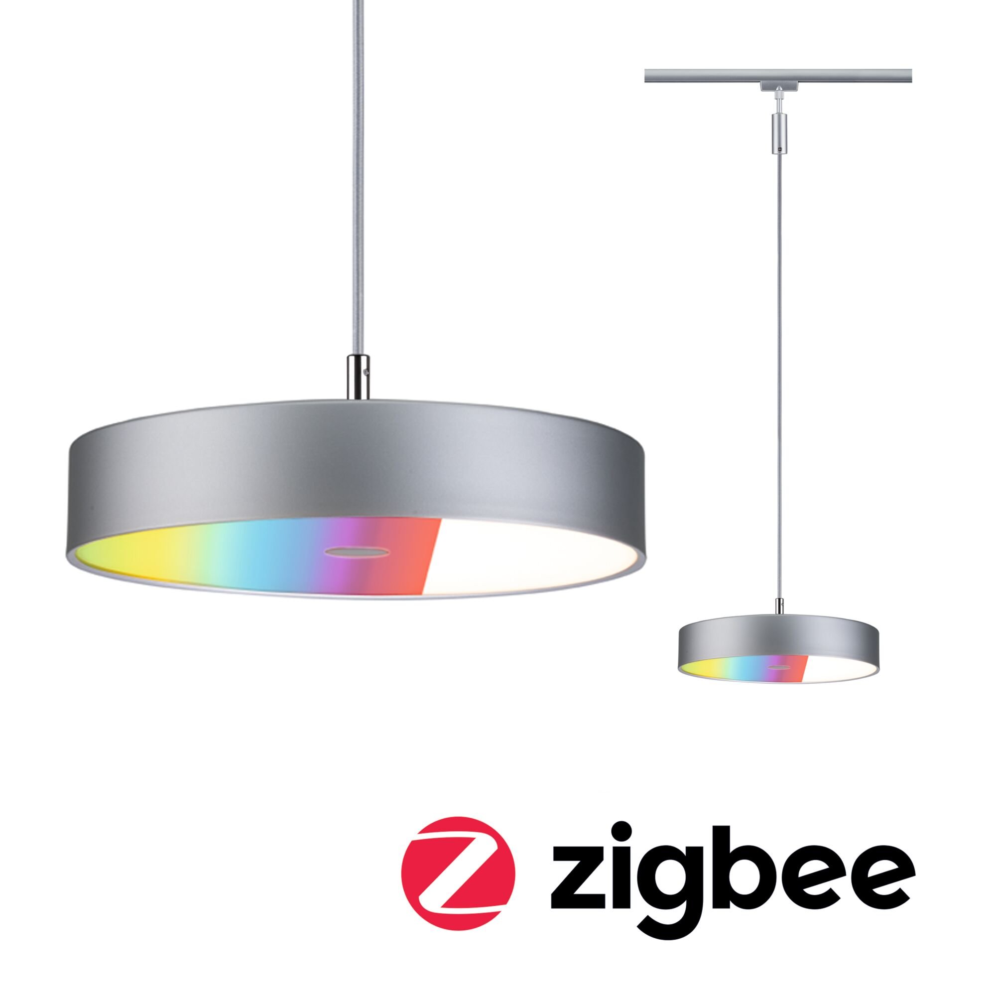 P 95679 URail závěs Smart Home Zigbee 3.0 Hildor RGBW 10W RGBW+ stmívatelné 230V matný chrom - PAULMANN