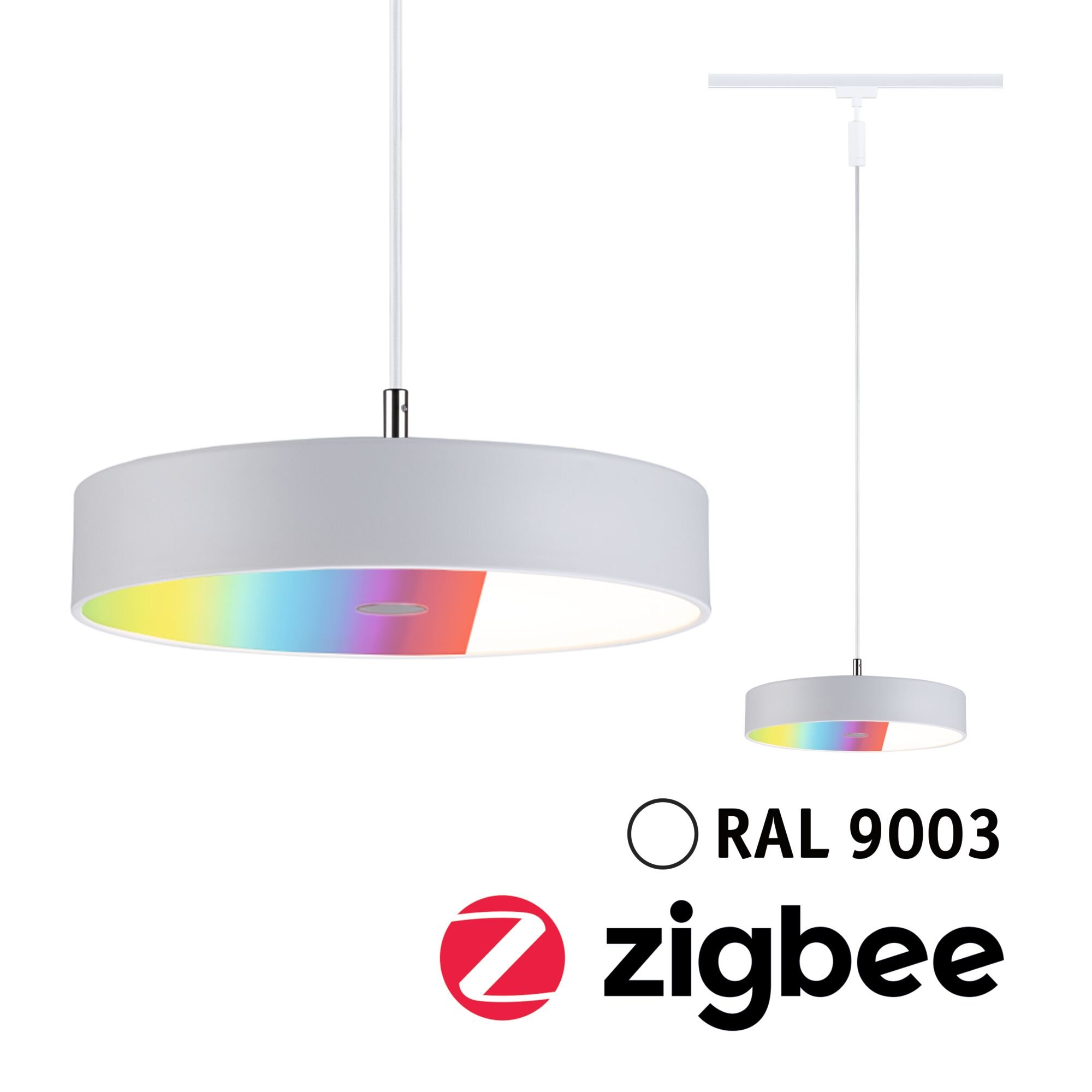 P 95680 URail závěs Smart Home Zigbee 3.0 Hildor RGBW 10W RGBW+ stmívatelné 230V bílá - PAULMANN