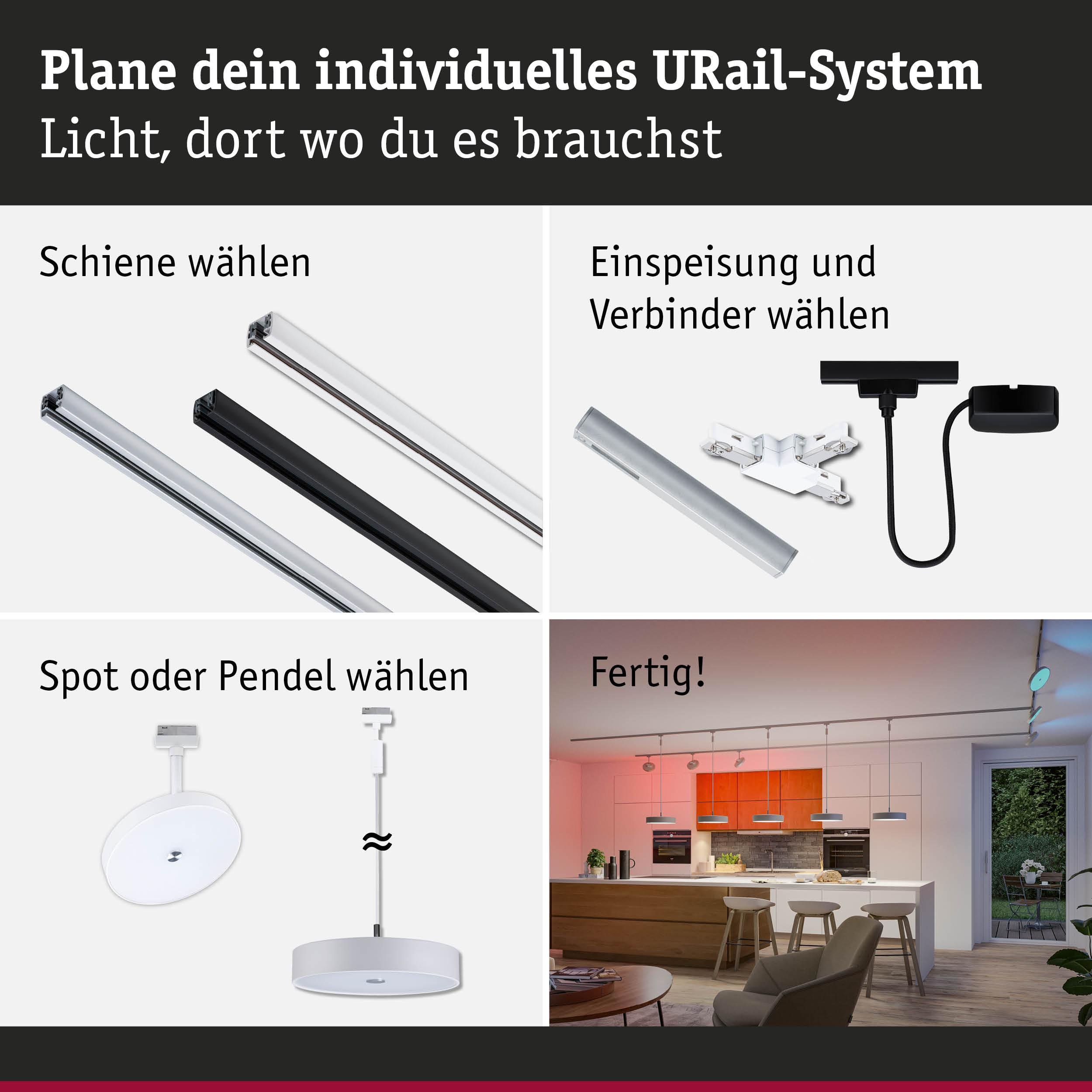 P 95680 URail závěs Smart Home Zigbee 3.0 Hildor RGBW 10W RGBW+ stmívatelné 230V bílá - PAULMANN (obrázek 5)