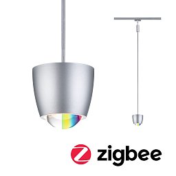 Obrázek pro produkt URail závěs Smart Home Zigbee 3.0 Tyros RGBW 4,5W RGBW+ stmívatelné 230V matný chrom - PAULMANN