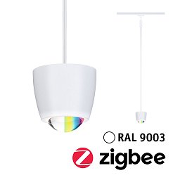 Obrázek pro produkt URail závěs Smart Home Zigbee 3.0 Tyros RGBW 4,5W RGBW+ stmívatelné 230V bílá - PAULMANN