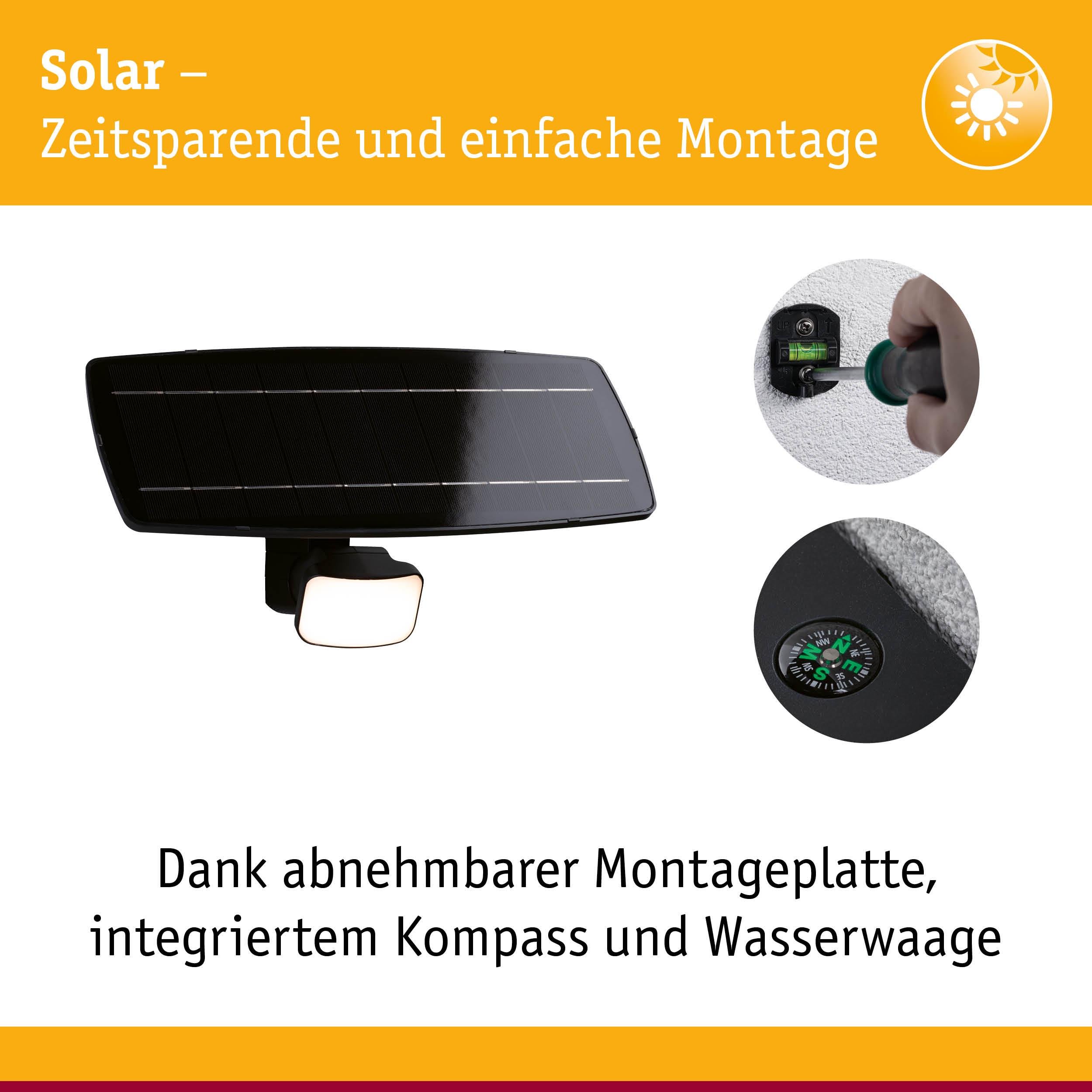 P 95705 Solární reflektor Flotas se soumrakovým a pohybovým čidlem (HF) IP65 3000K antracit - PAULMANN (obrázek 3)