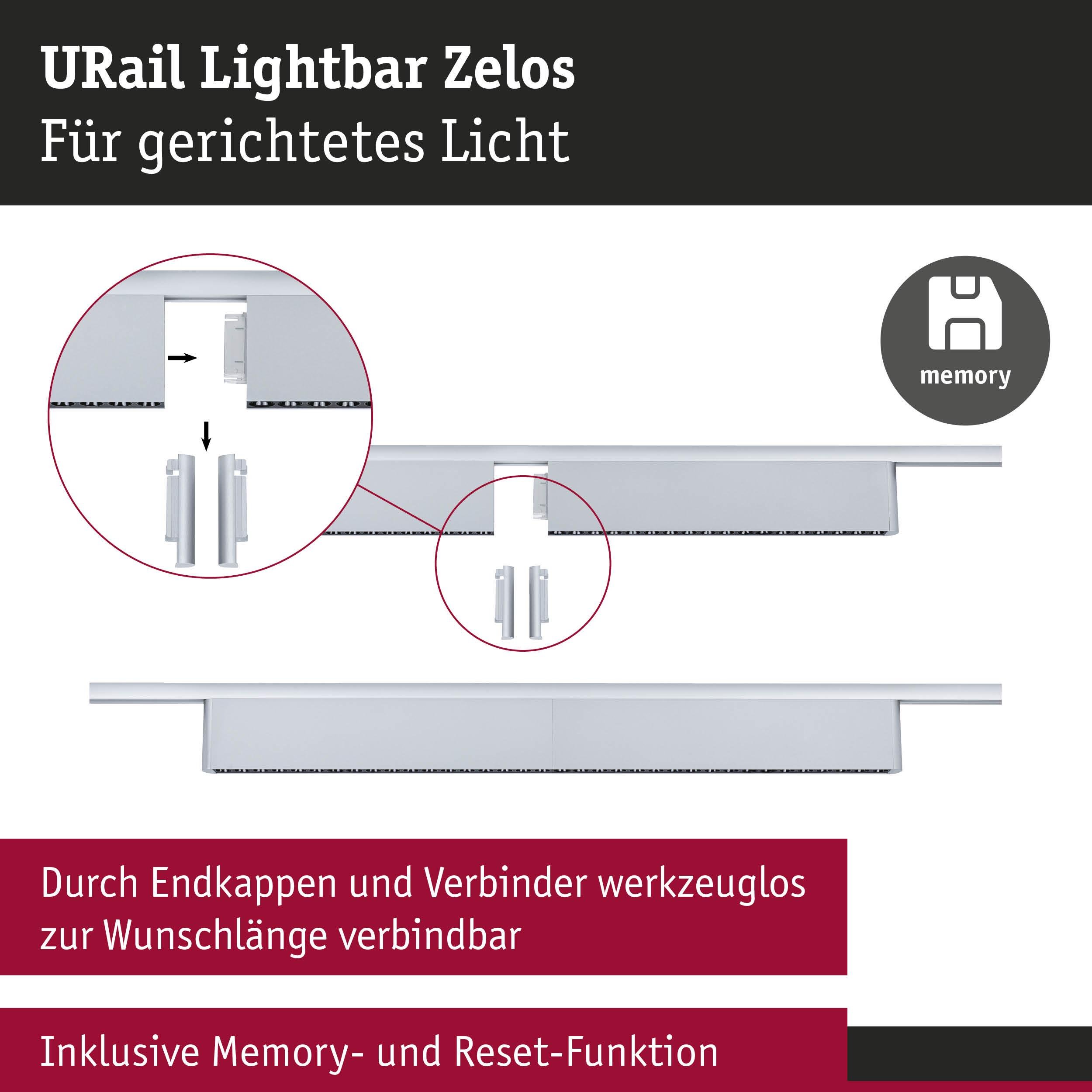 P 95718 URail Lightbar 3-krokové-stmívatelné Zelos 10W 4000K stmívatelné 230V matný chrom - PAULMANN (obrázek 3)