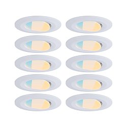 Obrázek pro produkt LED vestavné svítidlo Calla 10ks sada IP65 kruhové 90mm 30° 10x5W 230V CCT bílá mat - PAULMANN