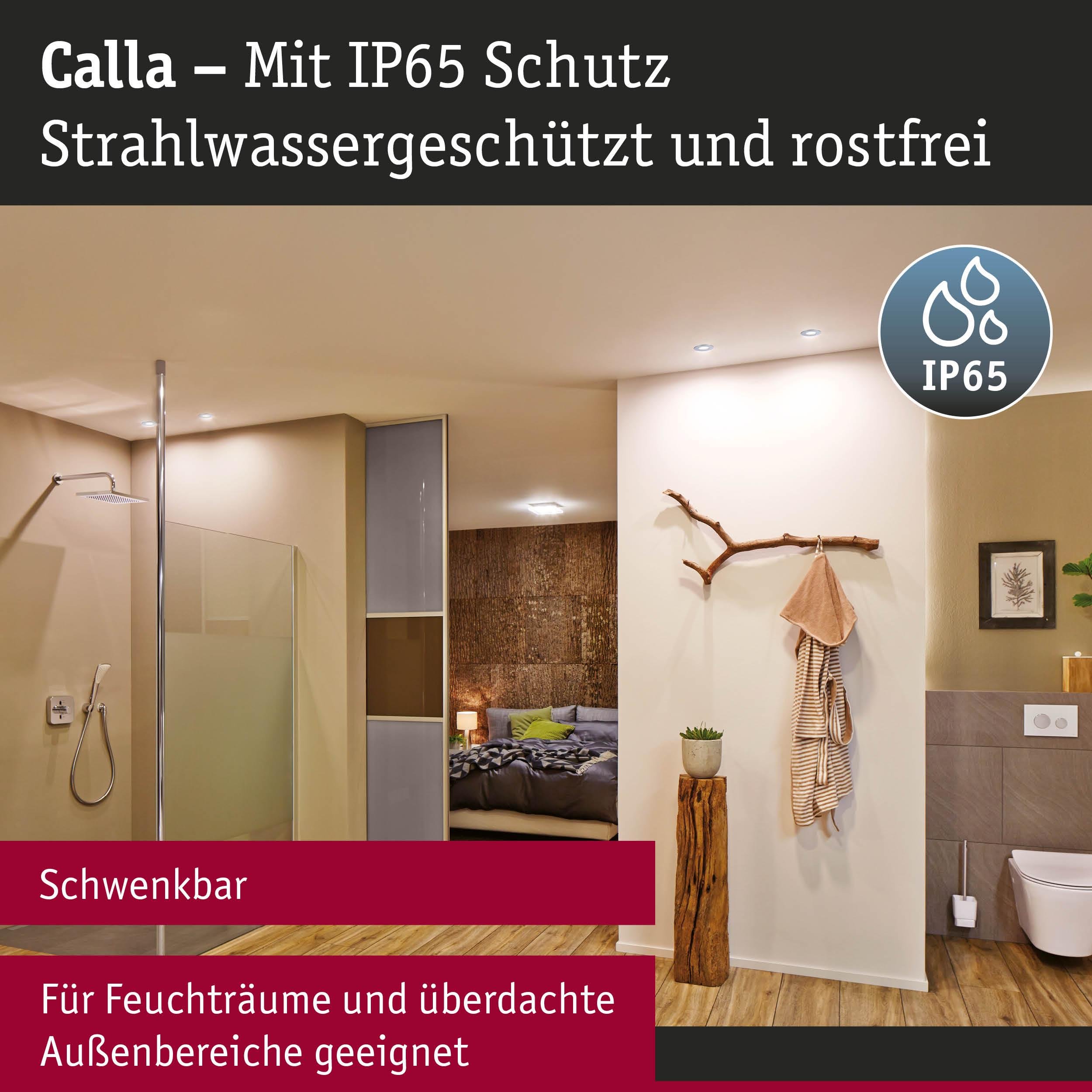 P 98199 LED vestavné svítidlo Calla 10ks sada IP65 kruhové 90mm 30° 10x5W 230V CCT matný chrom - PAULMANN (obrázek 3)