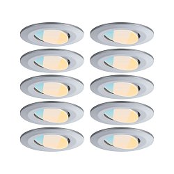 Obrázek pro produkt LED vestavné svítidlo Calla 10ks sada IP65 kruhové 90mm 30° 10x5W 230V CCT matný chrom - PAULMANN
