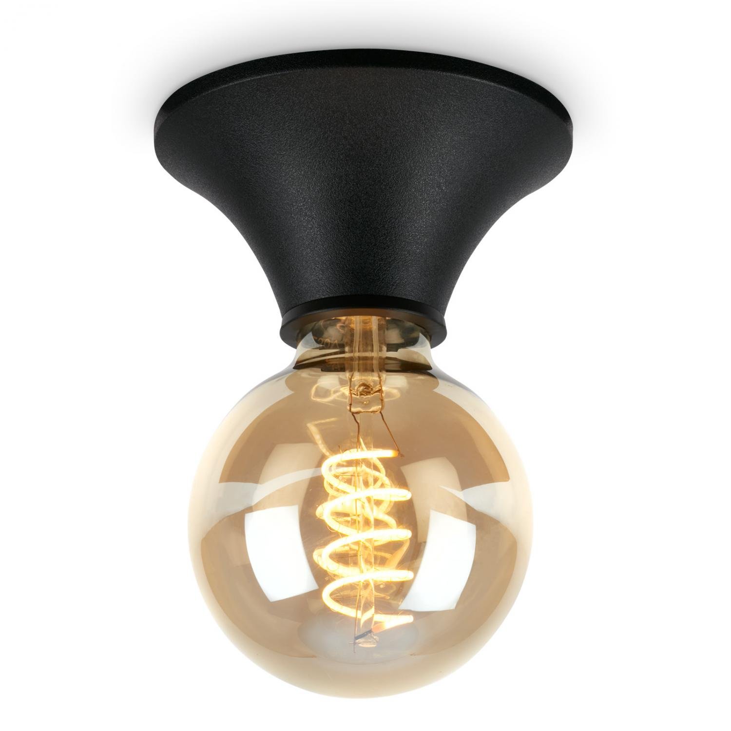 Levně BRI 2114015 Stropní svítidlo 12 cm 1x E27 max. 10 W černá - BRILONER