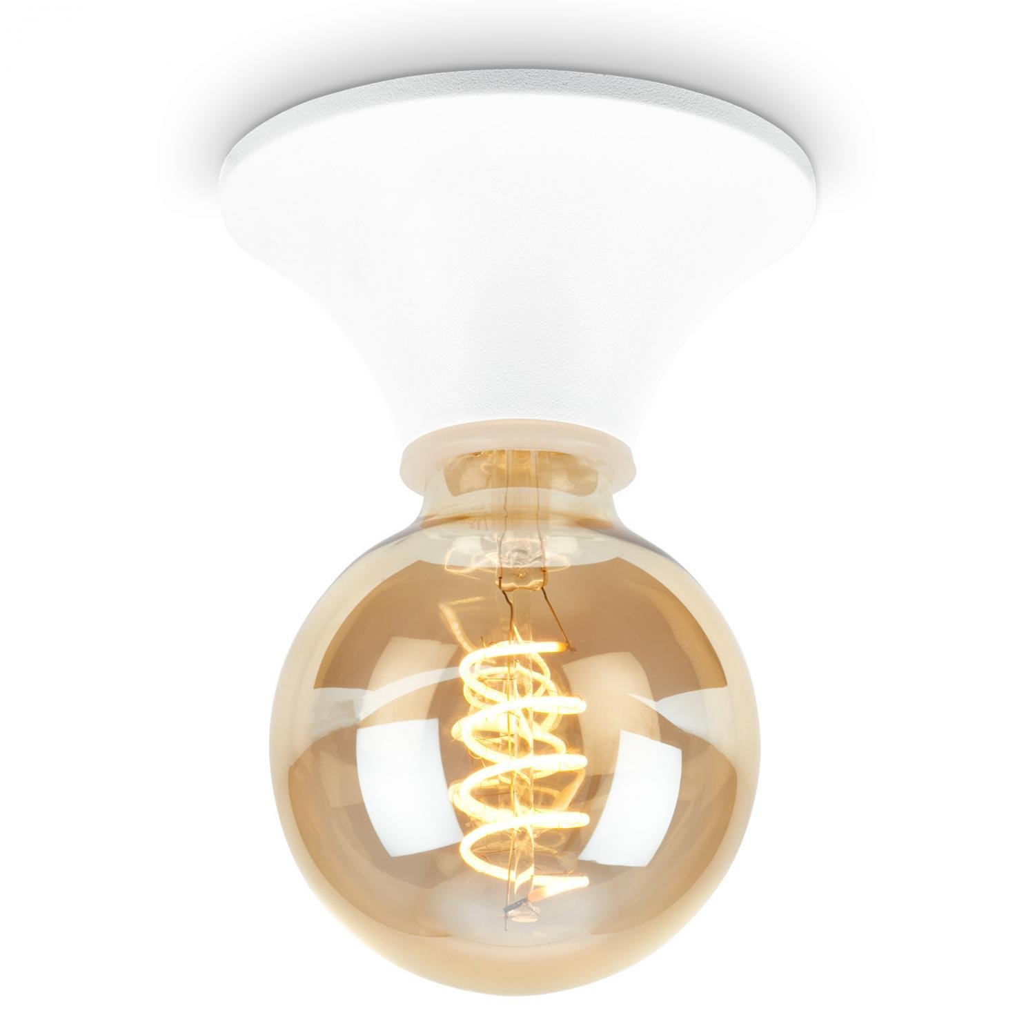 Levně BRI 2114016 Stropní svítidlo 12 cm 1x E27 max 10 W bílé - BRILONER