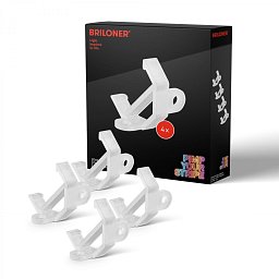 Obrázek pro produkt Pimp Your Stripe 4ks sada rohový držák, pro hliníkový profil, transparentní - BRILONER