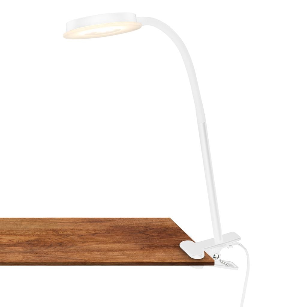 BRI 2195016 Plegg lampička s klipsem - 3,2W, 350lm, LED, nastavitelné, bílé - BRILONER