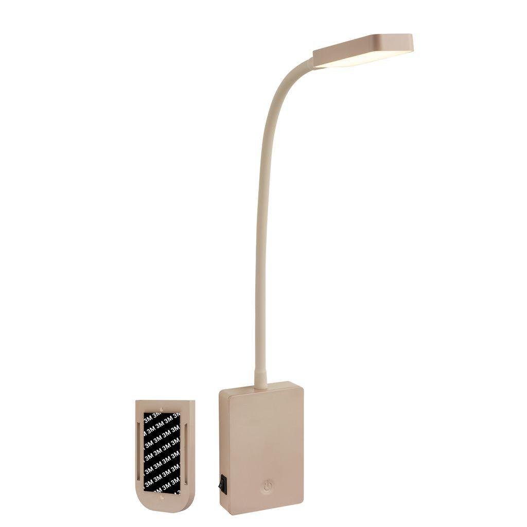 BRI 2361011 Cielo lampa na čtení - 2W, 200lm, LED, nabíjecí, stmívatelné, dotykový vypínač, bezdrátové, béžová - BRILONER