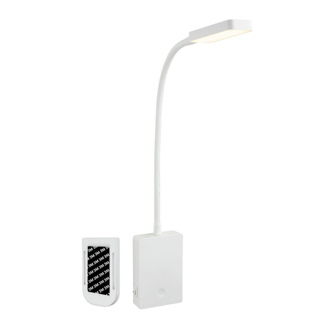 BRI 2361016 Cielo lampa na čtení - 2W, 200lm, LED, nabíjecí, stmívatelné, dotykový vypínač, bezdrátové, bílé - BRILONER