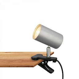 Obrázek pro produkt Klem lampička na stůl, nastavitelná, s klipsem, matný chrom - BRILONER