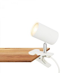 Obrázek pro produkt Klem lampička na stůl, nastavitelná, s klipsem, bílé - BRILONER