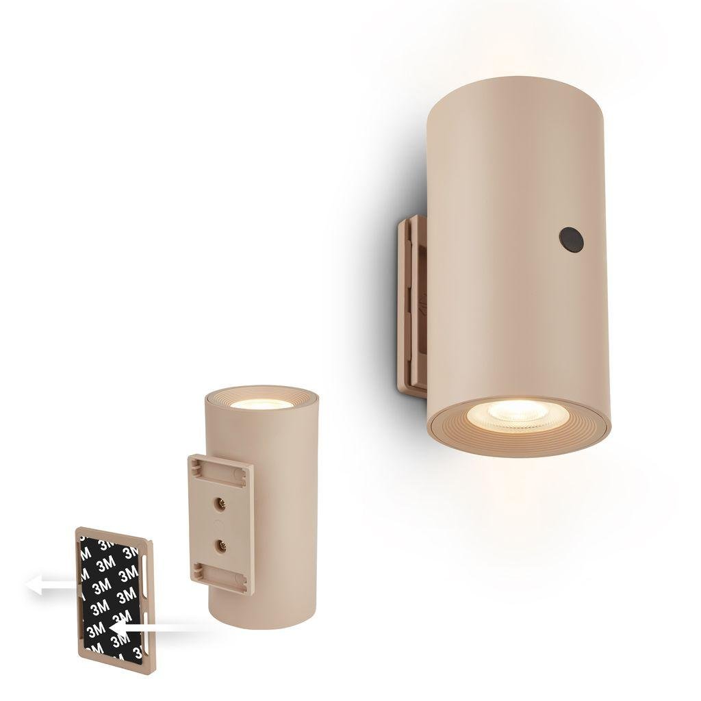 Levně BRI 3942011 Isy nástěnné svítidlo - 2W, 200lm, nabíjecí, LED, dotykový vypínač, stmívatelné, béžová - BRILONER