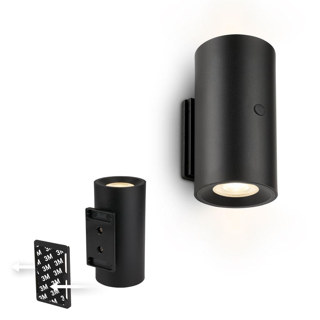 Levně BRI 3942015 Isy nástěnné svítidlo - 2W, 200lm, nabíjecí, LED, dotykový vypínač, stmívatelné, černá - BRILONER
