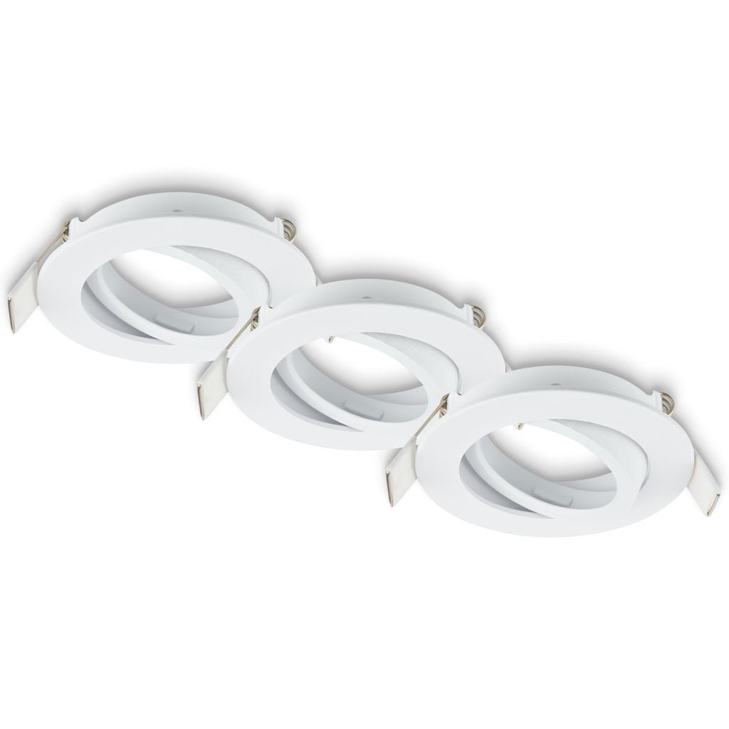 BRI 7628036 Biwa vestavný bodové svítidlo 68mm 3ks sada - 230V, GU10 patice, max. 7W, bílé - BRILONER