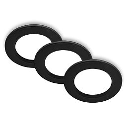 Obrázek pro produkt Jeft vestavná svítidla 76mm 3ks sada - 230V, 3W, 330lm, LED, neutrální bílá, černá - BRILONER