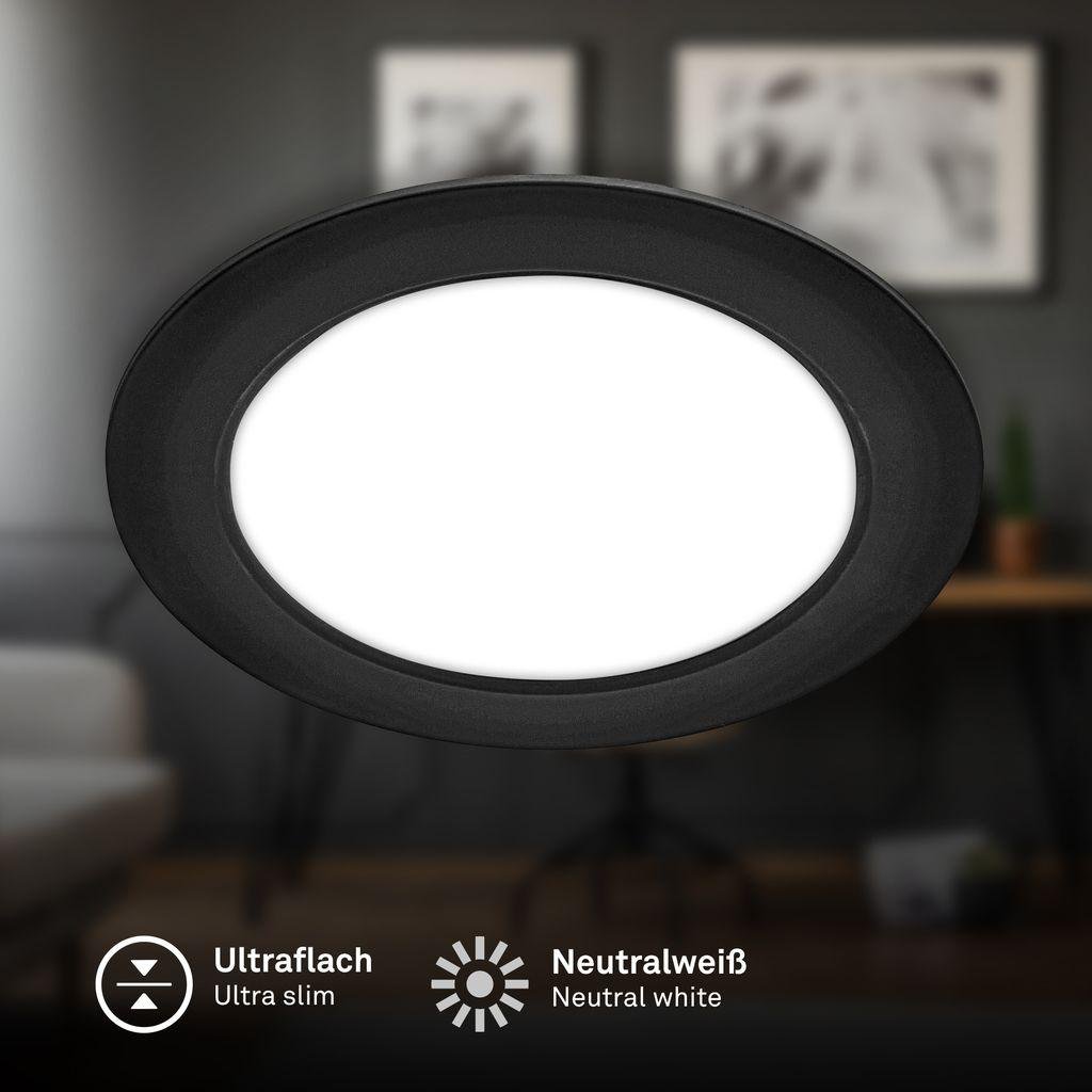 BRI 7994015 Jeft vestavný spot 170mm - 230V, 12W, 1200lm, LED, neutrální bílá, černý - BRILONER (obrázek 3)