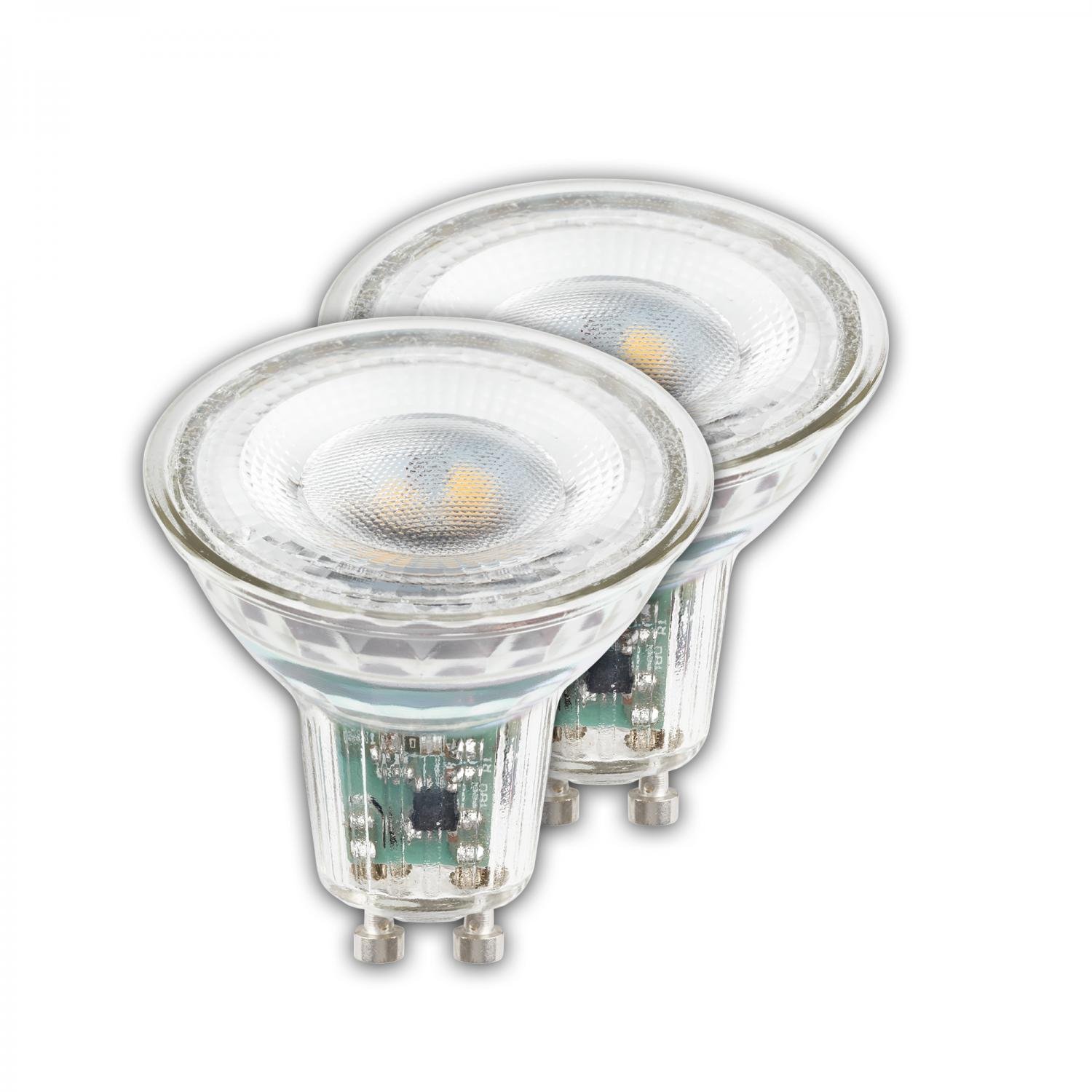 BRILO 0557004 EEK A 2ks sada GU10 LED žárovka, třída A, 50.000h, 850lm, 4,7W, teple bílé světlo - BRILO