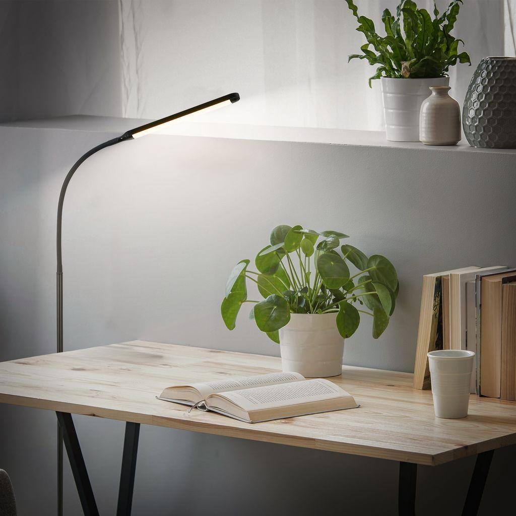 BRILO 1660015 Mura stojanová lampa - 6W, 600lm, LED, stmívatelné, dotykový vypínač, nastavitelné, černá - BRILO (obrázek 8)