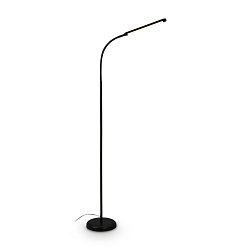 Obrázek pro produkt Mura stojanová lampa - 6W, 600lm, LED, stmívatelné, dotykový vypínač, nastavitelné, černá - BRILO